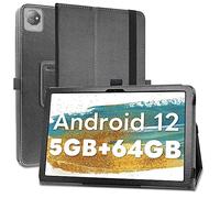 MAMA MOUTH Compatible with Blackview Tab 7 Case, Slim Folio Folding Stand PU Leather Cover for 10.1" DOOGEE T10W / OSCAL Pad 50 / 60 / 70 Wifi Tablet, Black