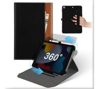 MAMA MOUTH For iPad 9th/8th/7th Gen 10.2 inch Case, Leather Folio with 360 Rotating Stand, Pen Holder, Business Pocket, Hand Strap, Auto Wake/Sleep, Black Brown