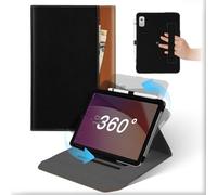 MAMA MOUTH For Lenovo Tab M9 2023 9 inch Case, Leather 360°Rotating and Detachable Stand Folio Cover with Pencil Holder, Flip Protective Tablet Case with Pocket for Lenovo Tab M9 Black Brown