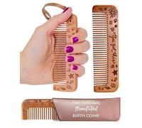 Mama Natural Wooden Labor Comb - Essential Birth & Delivery Support | Ergonomic Wood Comb for Pregnancy, Contractions & Acupressure Relief