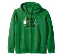 Mama Needs Coffee and Silence Funny Mom Quote Zip Hoodie