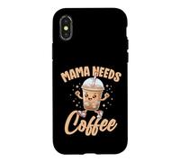 Mama Needs Coffee Cute Drink Lovers Moms Women Case for iPhone X/XS