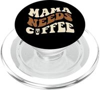 Mama Needs Coffee Mom Gift Women Heart Mother's Day Tshirt PopSockets PopGrip for MagSafe