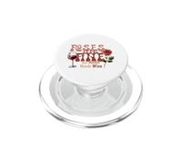 Mama Needs Wine Roses Funny Mom Drinking Design PopSockets PopGrip for MagSafe