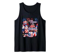 Mama of Little Cute Firecracker 4th July US Flag Fireworks Tank Top