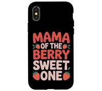 Mama Of The Berry Sweet One Strawberry Parent Child Bond Case for iPhone X/XS