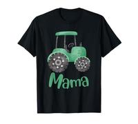 Mama of The Birthday Boy Tractors Farm Trucks Family Party T-Shirt