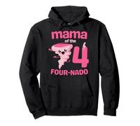 Mama of the Four-nado Tornado Theme 4th Birthday Party Kids Pullover Hoodie