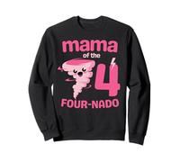 Mama of the Four-nado Tornado Theme 4th Birthday Party Kids Sweatshirt