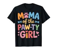 Mama of The Pawty Girl Dog Parent Graphic T-Shirt