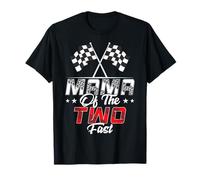 Mama Of The Two Fast Second Birthday Racing Car Family T-Shirt