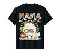 Mama Of The Wild One 1St Birthday Kids Safari Woodland T-Shirt