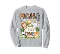Mama Of The Wild One Safari Jungle 1St Birthday Boy Sweatshirt