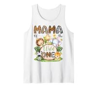 Mama of The Wild One Safari Jungle 1St Birthday Boy Tank Top