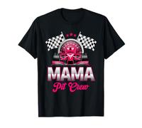 Mama Pit Crew Race Car Birthday Girl Party Racing Family T-Shirt