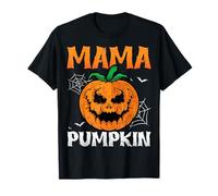 Mama Pumpkin Jack-O-Lantern Spooky Ghost Halloween Mom T-Shirt