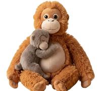 Mama Punch Monkey Plush Toy - 24inch Cute Monkeys Holding Plush Toy, Wrap Around Attachment Monkey Plush, Soft Protect Punch The Monkey Plush, Providing A Warm Wrap-Around Embrace