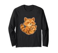 Mama Raccoon with Little Baby Raccoon Long Sleeve T-Shirt