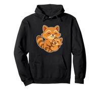 MAMA RACCOON WITH LITTLE BABY RACCOON Pullover Hoodie