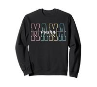 Mama Retro Pastel Varsity Outline Lettering Mother’s Day Sweatshirt