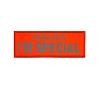 Mama Says I'm Special with Reflective Fluorescent Orange Patches, Hook and Loop Tactical Embroidered Patches, High Visibility Working Dog Patches for Gear Collars Leashes