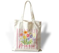 Mama Shoulder Tote Bag, Reusable Canvas Grocery Shopping Bag, Gift for Mama