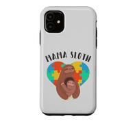 Mama Sloth, Autism Awareness Heart with Sloths Case for iPhone 11