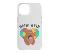 Mama Sloth, Autism Awareness Heart with Sloths Case for iPhone 15