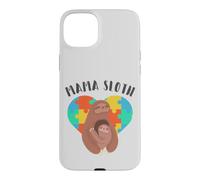 Mama Sloth, Autism Awareness Heart with Sloths Case for iPhone 15 Plus