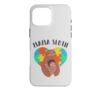 Mama Sloth, Autism Awareness Heart with Sloths Case for iPhone 16 Pro Max