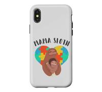 Mama Sloth, Autism Awareness Heart with Sloths Case for iPhone X/XS
