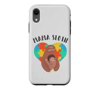 Mama Sloth, Autism Awareness Heart with Sloths Case for iPhone XR