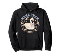 Mama Swan Plaid Bow Floral Cottagecore Pastel Pullover Hoodie
