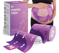 Mama Tape Pregnancy Belly Support | Pelvic and Back Pain Relief | Extra Wide 4" x 16.4' Roll of Kinesiology Tape for Pregnant Skin | Maternity Belly Support | Pregnancy Must Haves | Gift for Women