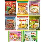 MAMA Thai Instant Noodles Ramen Assorted Flavours Tasting Bundle (12 Packs 6 Flavors) by Starry Mart