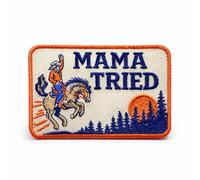 Mama Tried Patch - Vintage Cowboy Patch - Western Patches - Iron On or Sew On Embroidery Patches for Backpacks, Gift, DIY Applique Accessories, Trucker Hats, Clothes, Backpack Size: 3,5x2 inch
