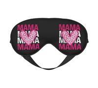 Mama Valentine's Day Pink Leopard Cheetah Eye Mask Sleep Mask Light BlockBlindfold Night Eyes Cover Soft Pressure-Free Eyeshade with Elastic Strap for Home Travel Office Nap Yoga