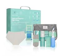 Mama & Wish Postpartum Essentials Kit for Mom - Post Partum Recovery Kit for Labor and Delivery with Hospital Essentials for Women After Birth - Includes Peri Bottle, Witch Hazel Comfy Garments & More