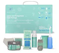 Mama & Wish Postpartum Essentials Kit for Mom - Post Partum Recovery Kit for Labor and Delivery with Hospital Essentials for Women After Birth - Includes Peri Bottle, Witch Hazel Comfy Garments & More