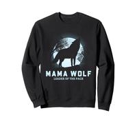 Mama Wolf Leader of the Pack Full Moon Graphic Sweatshirt