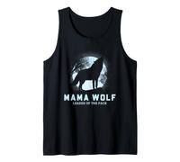 Mama Wolf Leader of the Pack Full Moon Graphic Tank Top