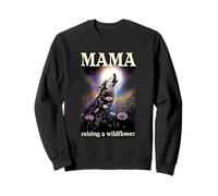 Mama Wolf Raising a Wildflower Howling Moon Graphic Sweatshirt