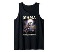Mama Wolf Raising a Wildflower Howling Moon Graphic Tank Top