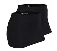 Mamaband Kidney Warmer Double Pack to Keep the Kidney and Hip Area Warm and for Pregnancy - Elastic Hip Warmer / Shirt Extension in Three Sizes, black/black, XL/3XL