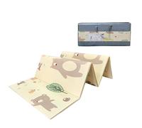 Mamabrum Baby Crawling Mat Baby Rug Play Mat Environmentally Friendly Non-Toxic Floor Mat Thickened Enlarged Foam Mat Foldable Waterproof Non-Slip Portable Teddy Bear and Horses