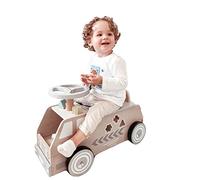 Mamabrum Wooden Ride On Car for Kids, Toddler Car with Steering Wheel & Blocks, Kids Ride On Car with Rubber Wheels - Ride On Toys for 2+ Year Old, Baby Cars for Indoor & Outdoor Play