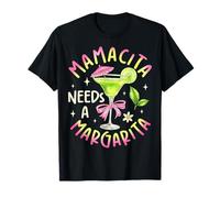 Mamacita Needs A Margarita Funny Mom Mama Cocktail Womens T-Shirt