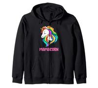 Mamacorn Loving Mama Unicorn And Daughter Zip Hoodie