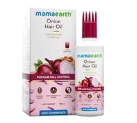 Mamaearth Onion Hair Oil with Redensyl | Controls Hair Fall & Loss | Enhances Hair Growth | Nourishes Dry Scalp & Ends | Lightweight & Fast-Absorbing | 150ml