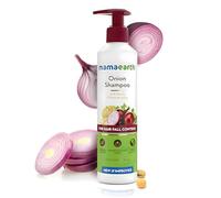 Mamaearth Onion Shampoo for Hair Fall & Loss Control | Reduces Breakage & Enhances Hair Growth | Moisturizing Gentle Scalp Cleanser with Plant Keratin | Sulfate & Paraben Free | 250ml